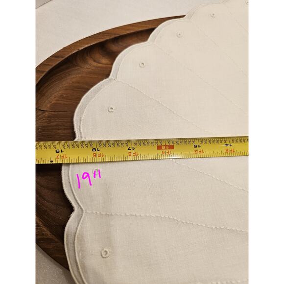 Irish Linen 8 Placemats & 8 Napkins Boutross Madeira Shell Set Hand Embroidery - Picture 13 of 14